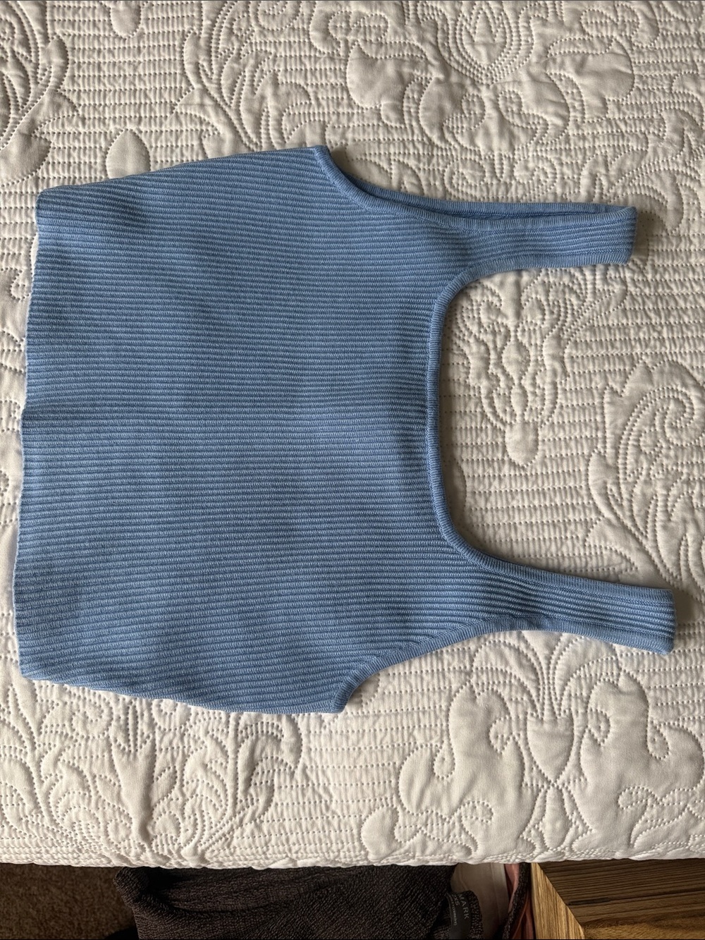 House of Harlow 1960 Light Blue Ribbed Crop Tank